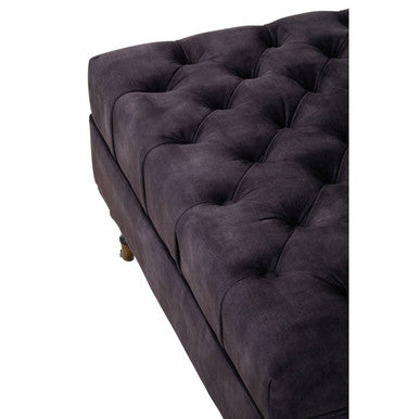 Grey Velvet Ottoman, Sabrina - Image 5