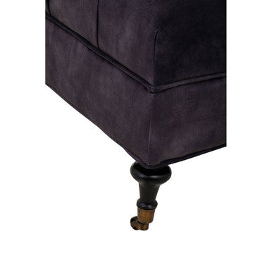 Grey Velvet Ottoman, Sabrina