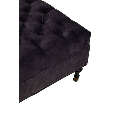 Grey Velvet Ottoman, Sabrina - Image 7