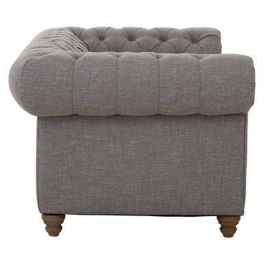2 Seater Grey Linen Sofa, Stella - Image 5
