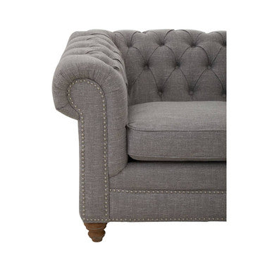 2 Seater Grey Linen Sofa, Stella - Image 9