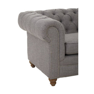 2 Seater Grey Linen Sofa, Stella - Image 10