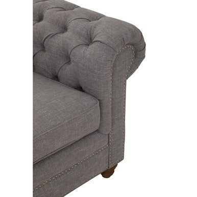 2 Seater Grey Linen Sofa, Stella - Image 11