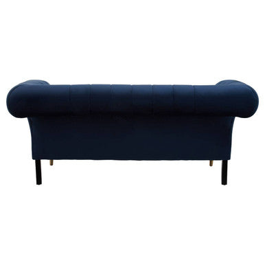 2 Seater Midnight Blue Velvet Sofa, Siena - Image 5