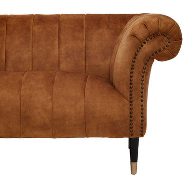 3 Seater Gold Velvet Sofa, Siena - Image 7