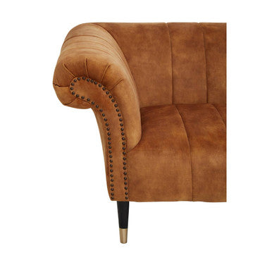 2 Seater Gold Velvet Sofa, Siena - Image 7