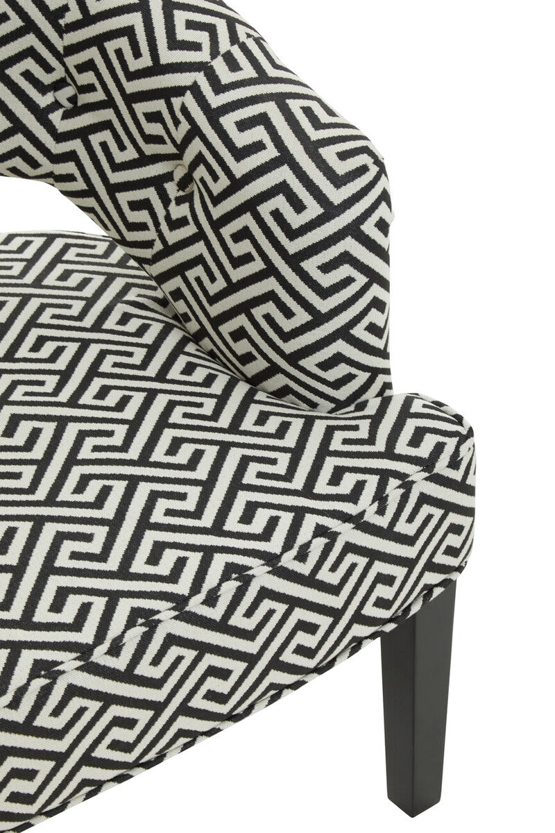 Regents Park Greek Key design Cutout Lounge Chair