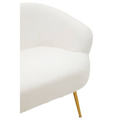 Yazmin Two Seat Sofa With Gold Finish Legs