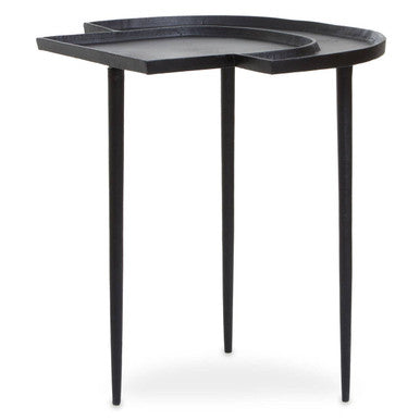 Simbolo Black Nickle Top Side Table