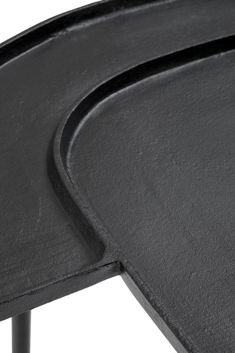 Simbolo Black Nickle Top Side Table