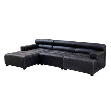 King Left Arm Leather Seat Sofa