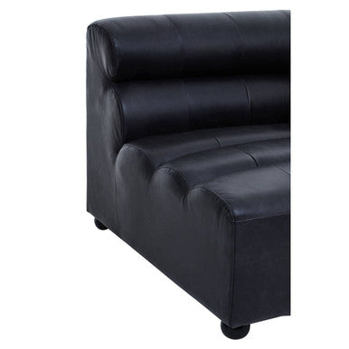 Right Arm Antique Black Leather Modular Sofas, King - Image 14