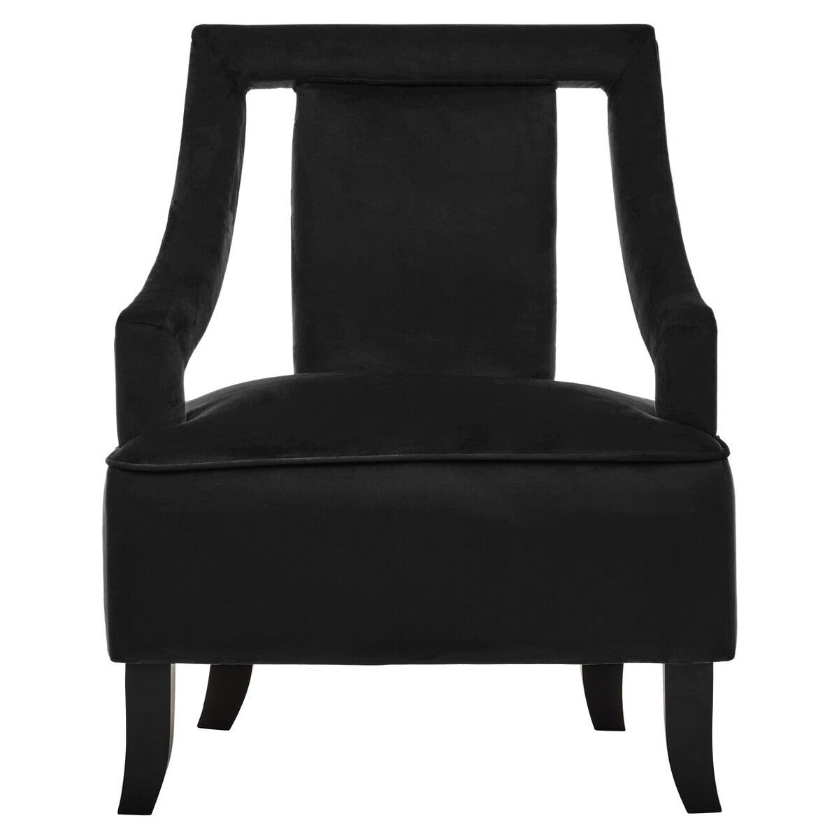 Black armchair on a white background