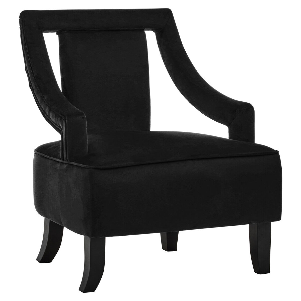 Black armchair on a white background