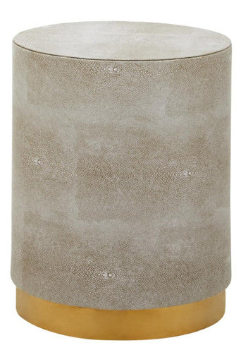 Cadio Shagreen Round Stool - Image 1