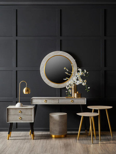 Cadio Shagreen Round Stool