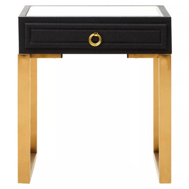 Cardoba 1 Drawer Faux Shagreen Side Table - Image 2