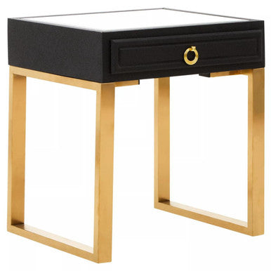 Cardoba 1 Drawer Faux Shagreen Side Table - Image 4