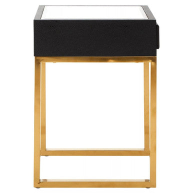 Cardoba 1 Drawer Faux Shagreen Side Table - Image 6