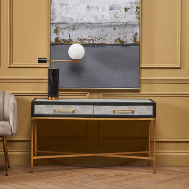 Cadiz Grey Shagreen Console Table - Image 1