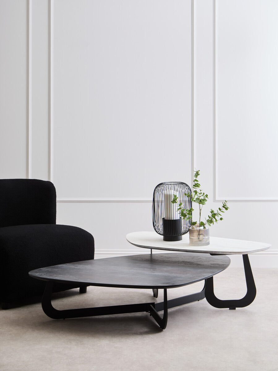 Imperia 2 Tier Large Asymmetrical Ceramic Coffee Table