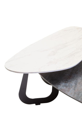 Imperia 2 Tier Large Asymmetrical Ceramic Coffee Table