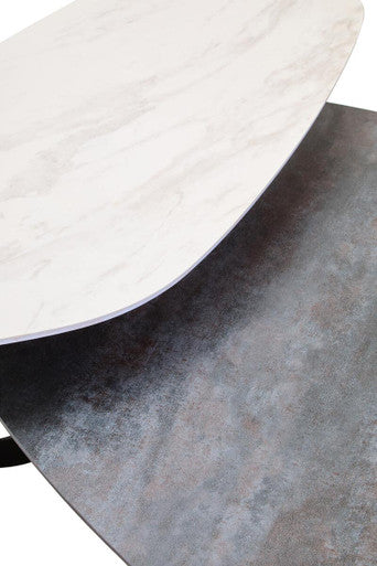 Imperia 2 Tier Large Asymmetrical Ceramic Coffee Table