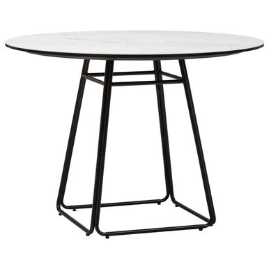 Imperia Ceramic Marble Effect Round Dining Table - Image 3