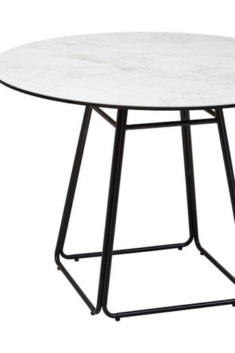 Imperia Ceramic Marble Effect Round Dining Table - Image 4