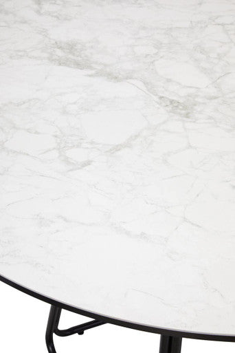 Imperia Ceramic Marble Effect Round Dining Table - Image 5