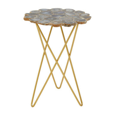 Jaipur Side Table with Agate Top