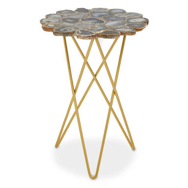 Jaipur Side Table with Agate Top