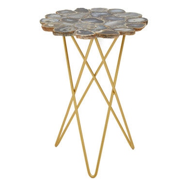 Jaipur Side Table with Agate Top