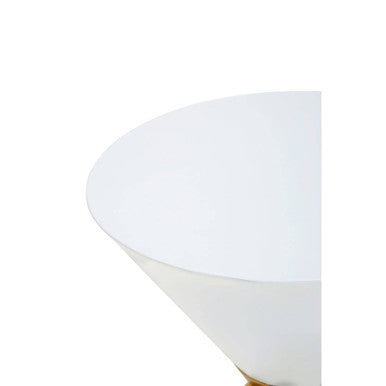 Jaipur White And Gold Finish Side Table