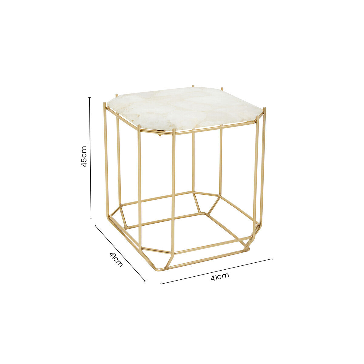 Jaipur White Quartz Side Table - Image 9
