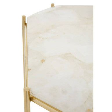 Jaipur White Quartz Side Table - Image 8