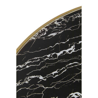 Oria Black Marble Effect Gold Base Coffee Table - Image 8