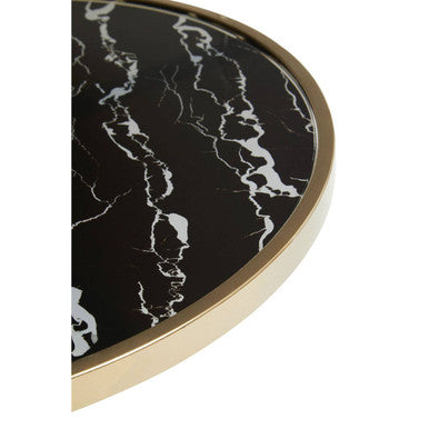 Oria Black Glass and Marble Base Side Table - Image 15