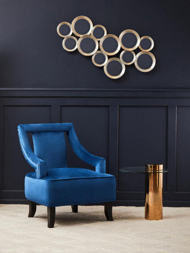 Oria Clear Glass Rose Gold Base Side Table