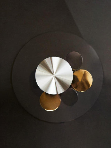 Oria Glass Gold And Black Base Side Table