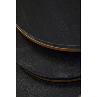Varana Nest Of Three Black Marble Top Tables - Image 7