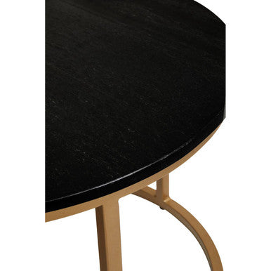 Varana Nest Of Two Black Marble Top Round Tables - Image 6