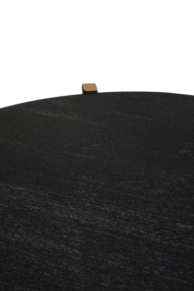 Varana Set of 2 Black Marble Top Round Side Table - Image 7