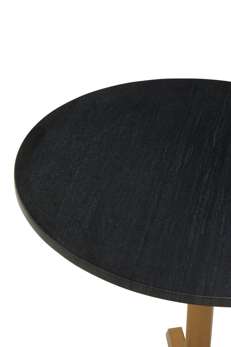 Varana Set of 2 Black Marble Top Round Side Table - Image 8