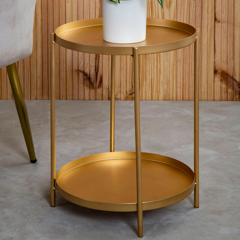 Mandoli Gold Side Table - Image 1