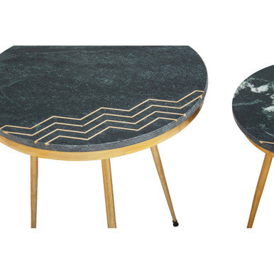 Nirav Green Marble Side Table