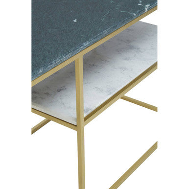 Nirav Assorted Marble And Gold Frame Console Table