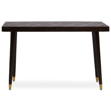 Naro Mango Wood And Gold Finishing Console Table