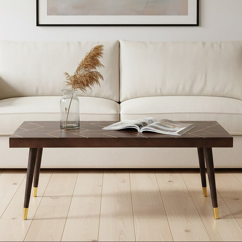 Naro Mango Wood And Gold Finishing Coffee Table - Image 1
