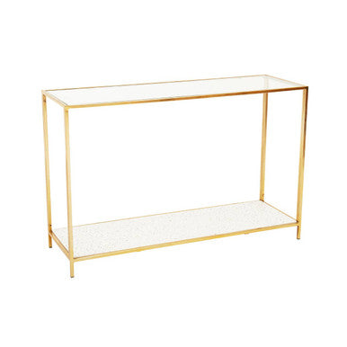 Novi Glass And Gold Frame Console Table